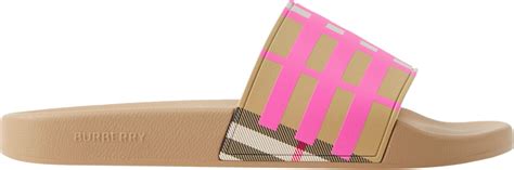 Buy Burberry Wmns Check Slide 'Bubblegum Pink' 